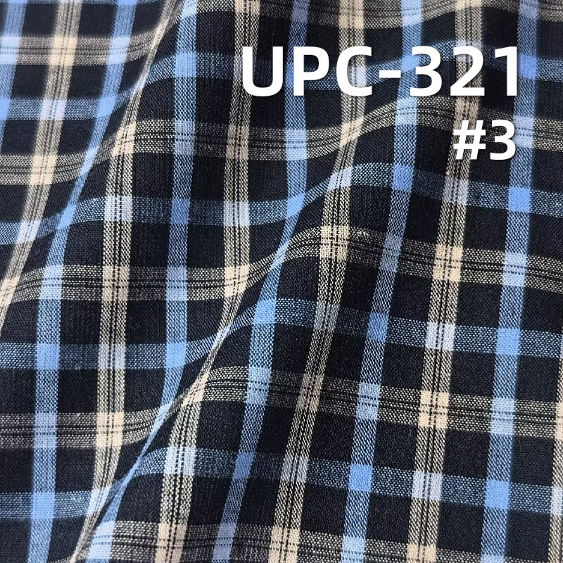 All-Cotton Yarn-Dyed Check Fabric | 92g/m2 Lightweight Plain Fabric | Fabric for Plaid Shirts & Skirts