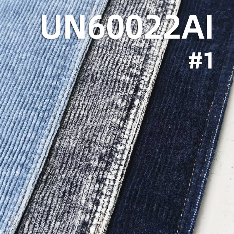 Indigo Corduroy | 365g/m2 Denim Corduroy | 8W Stretch Corduroy | Washable | Fabric for Jackets, Skirts & Pants