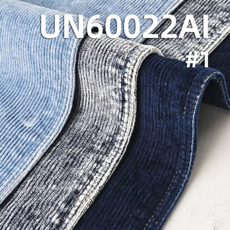 Indigo Corduroy | 365g/m2 Denim Corduroy | 8W Stretch Corduroy | Washable | Fabric for Jackets, Skirts & Pants