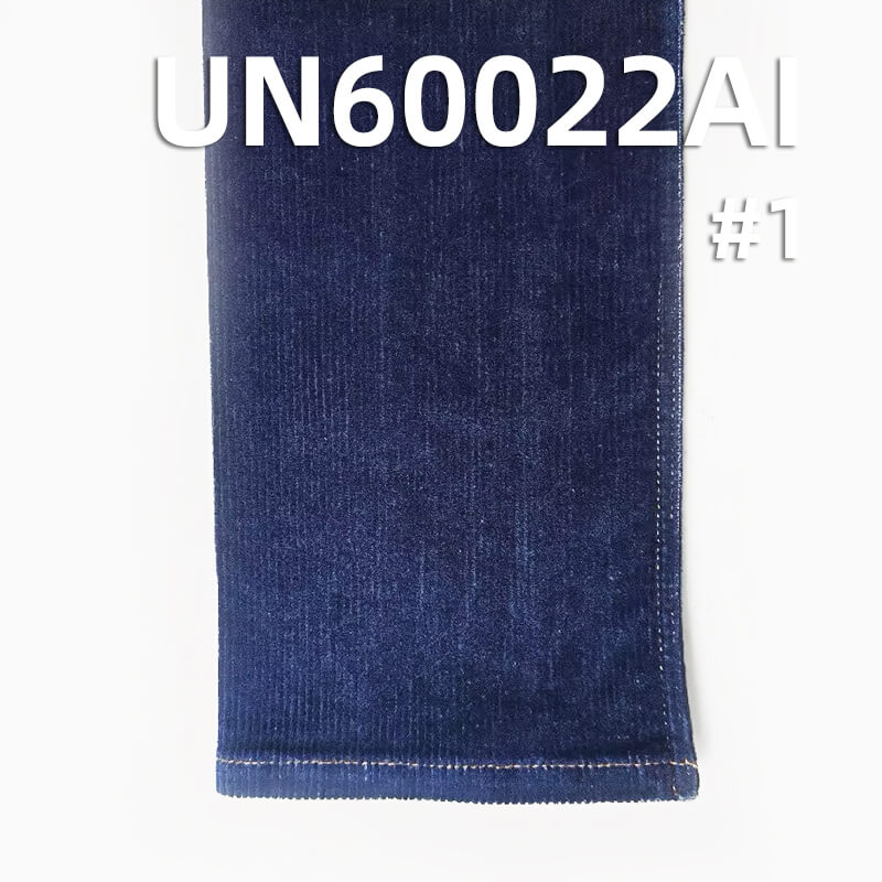 Indigo Corduroy | 365g/m2 Denim Corduroy | 8W Stretch Corduroy | Washable | Fabric for Jackets, Skirts & Pants