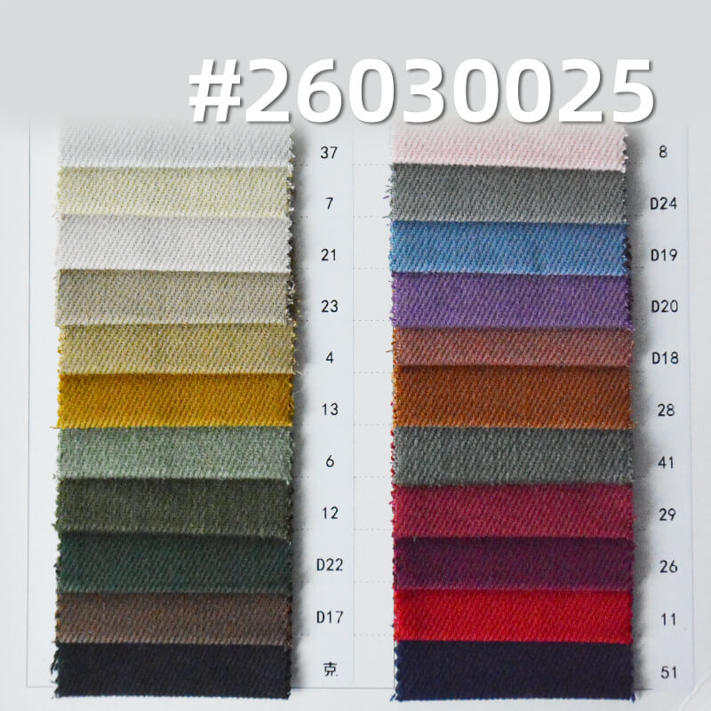 100% Cotton Dyed Fabric|7S Slub Twill Drill|320g/m2 Snowflake-Effect Napped & Brushed-Back Fabric|Workwear Jacket & Pants Fabric