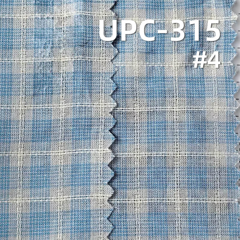 All-Cotton Yarn-Dyed Dobby Check Fabric | 91g/m2 Lightweight Dobby Material | Fabric for Plaid Shirts & Dresses