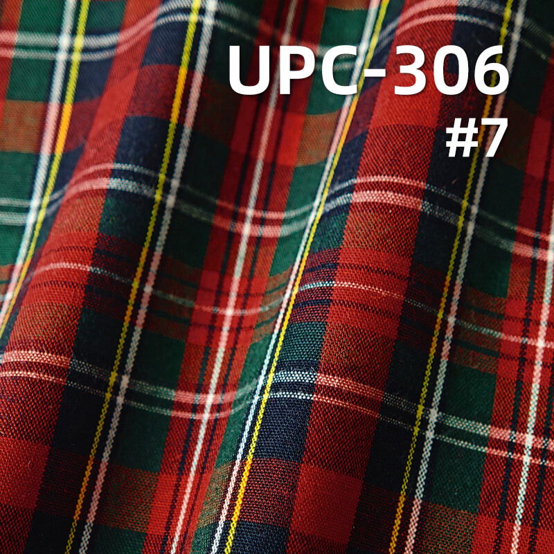 All-Cotton Yarn-Dyed Check Fabric | 120g/m2 Cotton Plain Fabric | Fabric for Plaid Shirts & Dresses