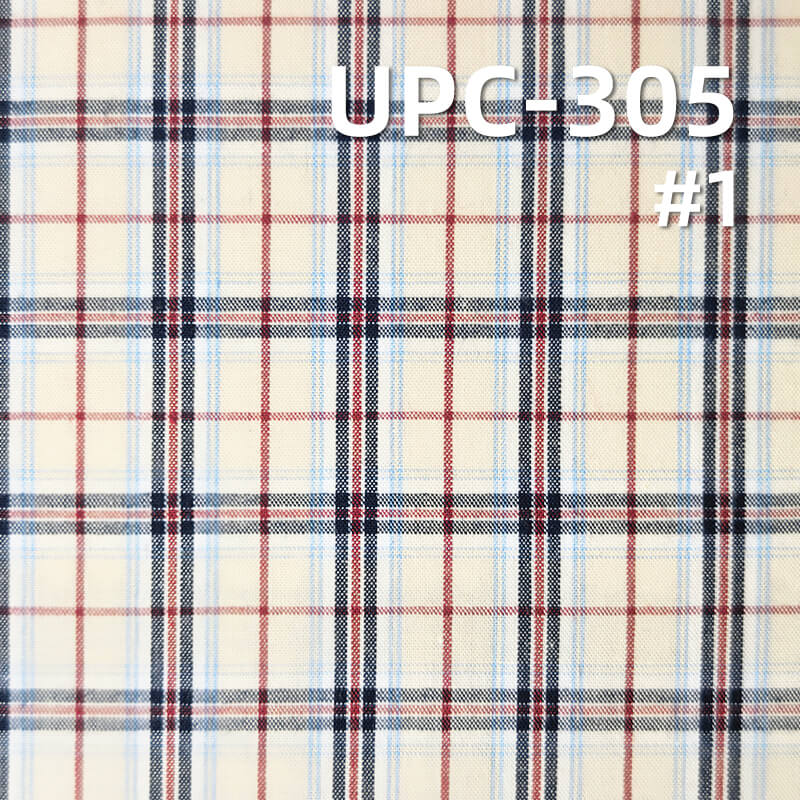 All-Cotton Yarn-Dyed Check Fabric | 120g/m2 Cotton Plain Fabric | Fabric for Plaid Shirts & Dresses