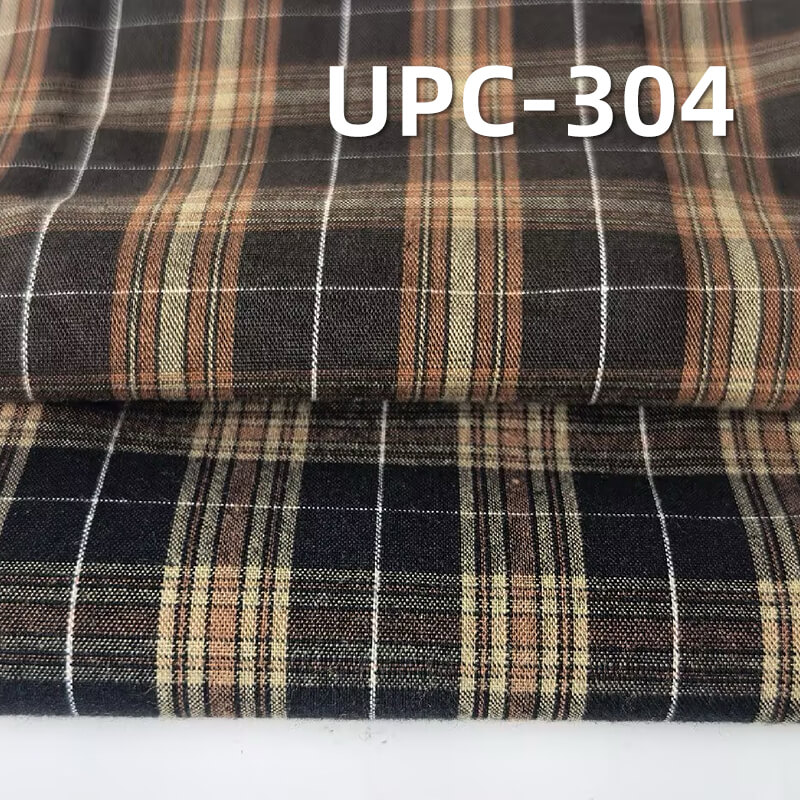 All-Cotton Yarn-Dyed Check Fabric | 110g/m2 Cotton Plain Fabric | Fabric for Plaid Shirts & Dresses
