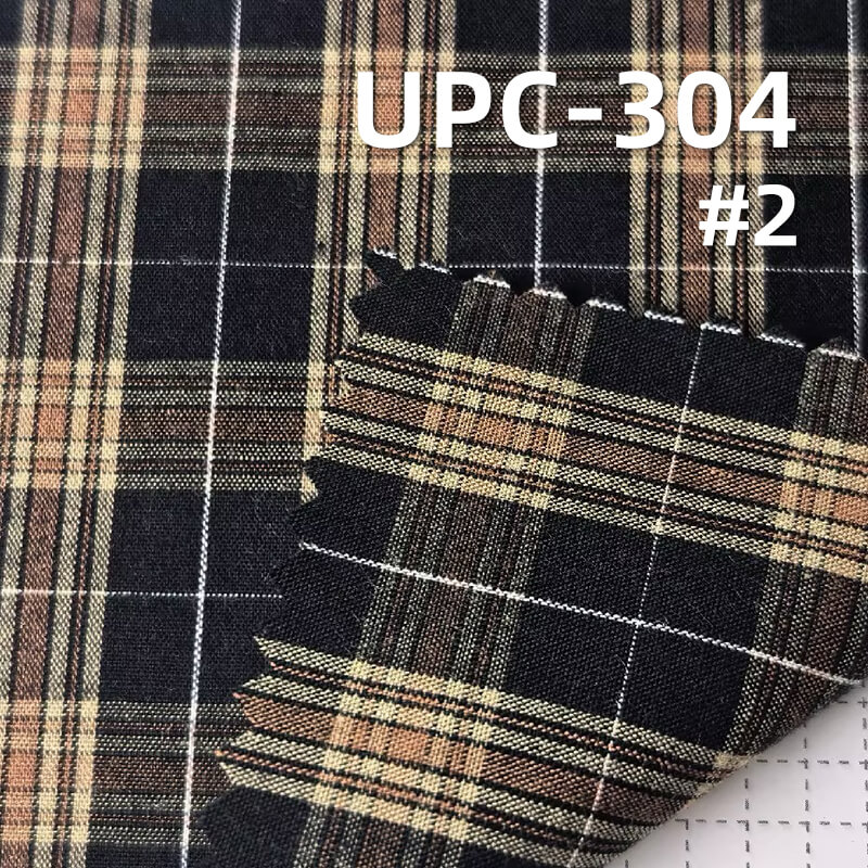 All-Cotton Yarn-Dyed Check Fabric | 110g/m2 Cotton Plain Fabric | Fabric for Plaid Shirts & Dresses