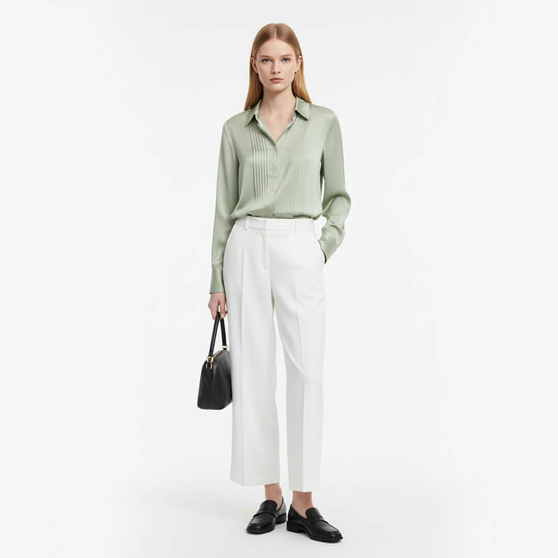 Satin Acetate-Look Linen-Texture Fabric|145g/m2 100% Polyester|Shirt Skirt & Gown Fabric