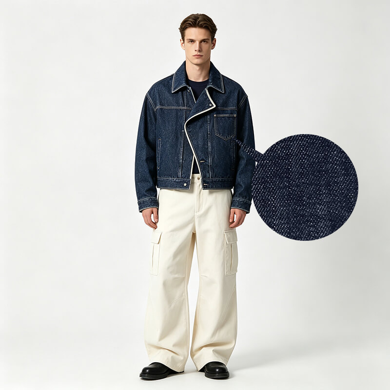 Cotton Horizontal & Vertical Slub Selvedge Raw Denim Fabric |12.4 oz Selvedge Denim | Fabric for Vintage Jackets, Jeans & Apparel