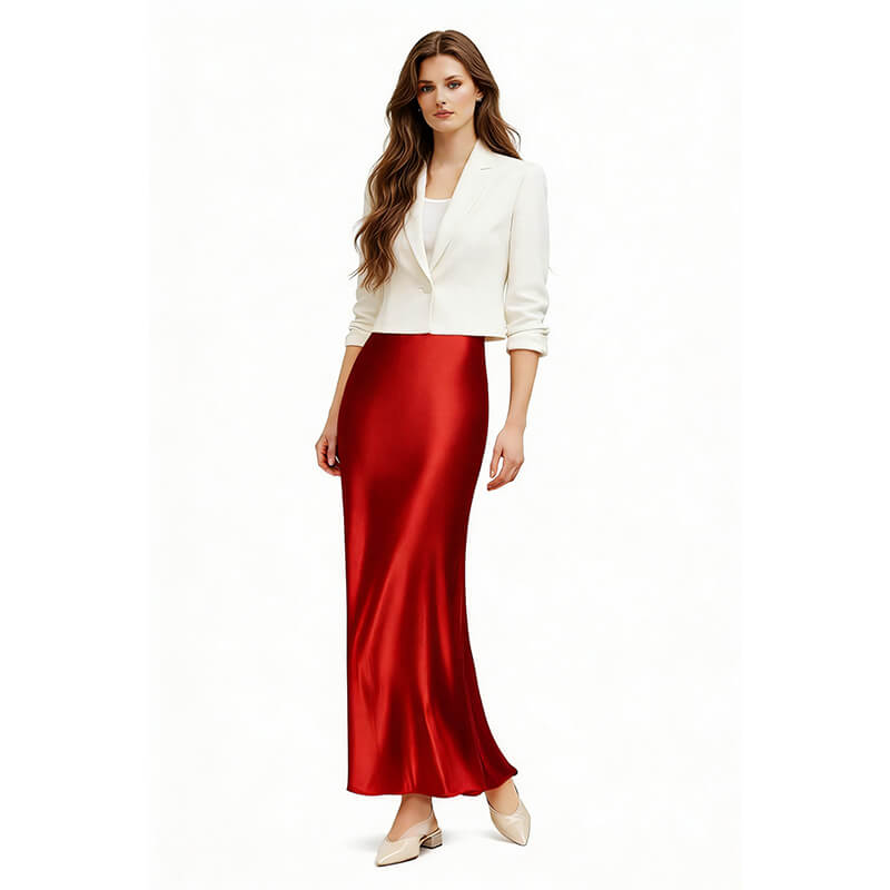 Acetate-Look Lustrous Crepe Satin|180g/m2 Polyester Satin Fabric|Shirt Gown & Dress Fabric