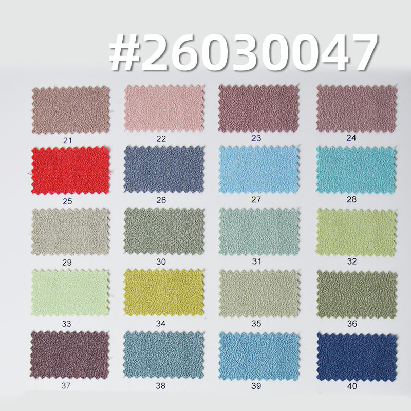Acetate-Look Linen-Texture Crepe|160g/m2 Polyester Dobby Dyed Fabric|Shirt Skirt & Casual Pants Fabric