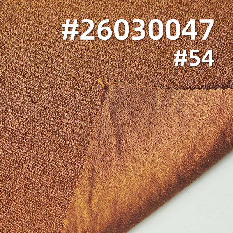 Acetate-Look Linen-Texture Crepe|160g/m2 Polyester Dobby Dyed Fabric|Shirt Skirt & Casual Pants Fabric