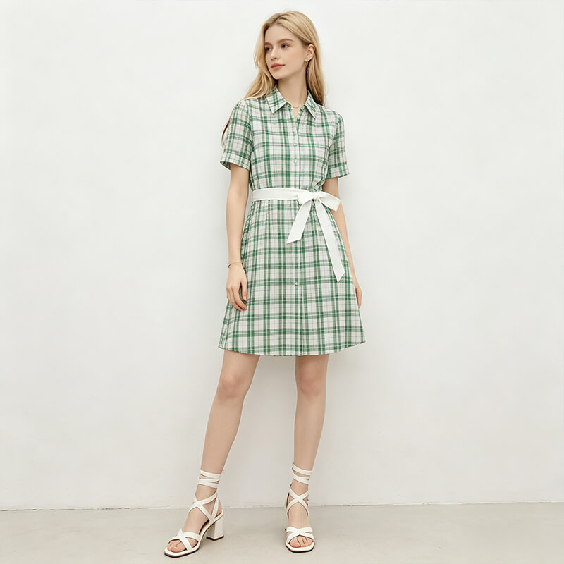 Cotton Yarn-Dyed Plaid Fabric | 100g/m² Plain Weave Textile | Fabric for Plaid Shirts & Dresses