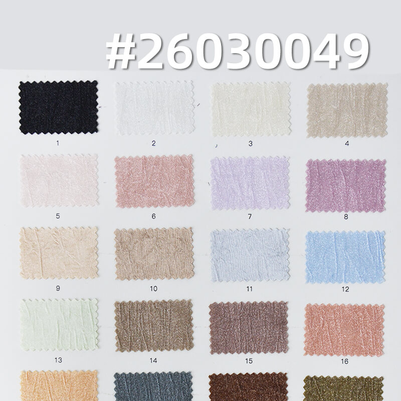 130g/m2 High-Shine Crinkle Polyester Satin|Dress Shirt & Gown Fabric