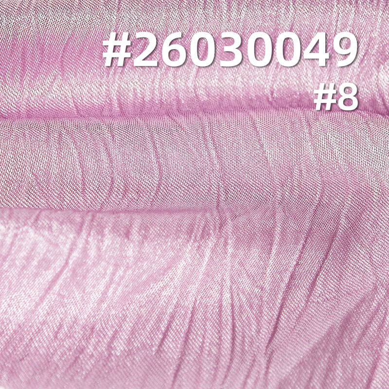 130g/m2 High-Shine Crinkle Polyester Satin|Dress Shirt & Gown Fabric