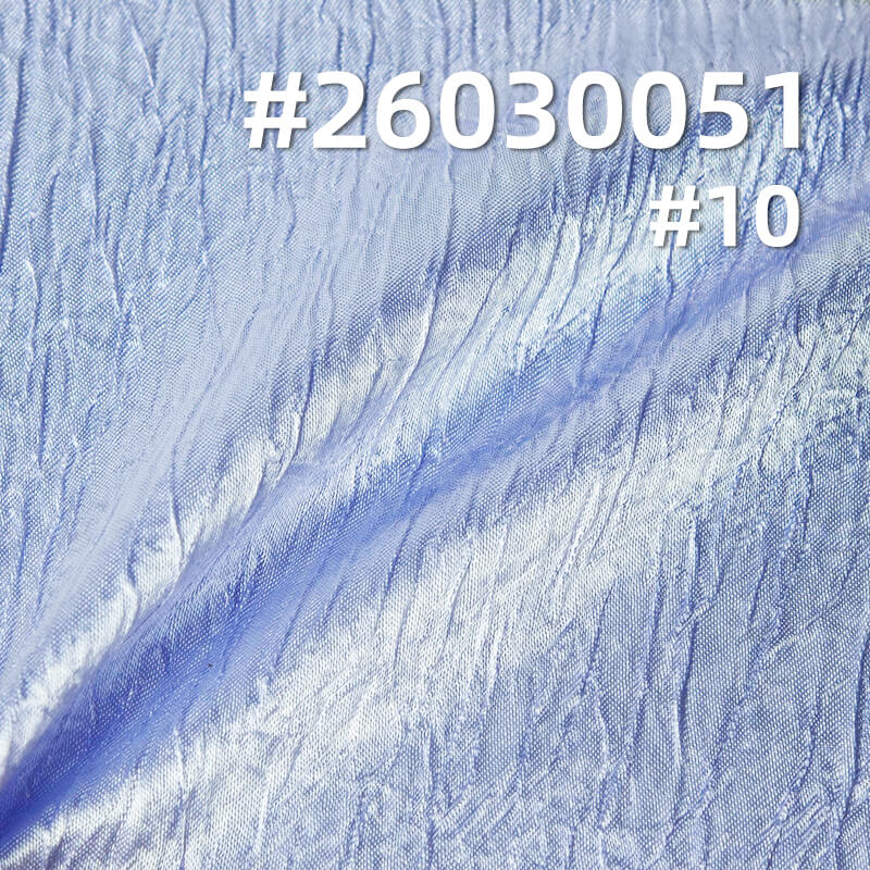 130g/m2 Polyester Satin Fabric|High-Shine Crinkle Fabric|Dress & Top Fabric