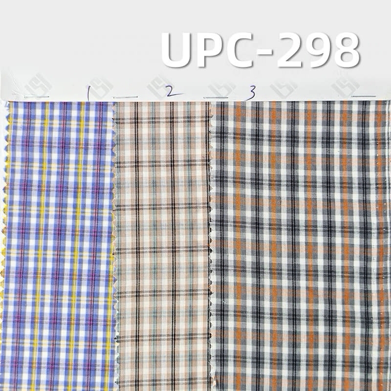 100% Cotton Yarn-Dyed Plaid Fabric | 90g/m² Lightweight Plain Weave Textile | Fabric for Casual Shirts & Skirts