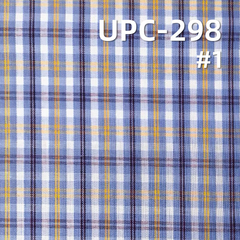 100% Cotton Yarn-Dyed Plaid Fabric | 90g/m² Lightweight Plain Weave Textile | Fabric for Casual Shirts & Skirts