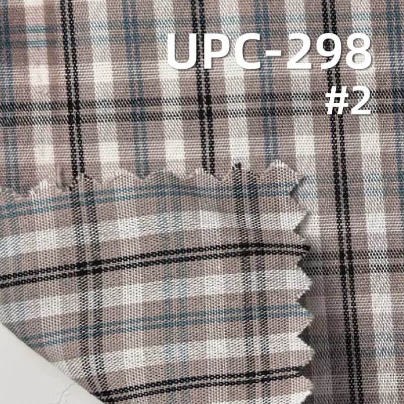 100% Cotton Yarn-Dyed Plaid Fabric | 90g/m² Lightweight Plain Weave Textile | Fabric for Casual Shirts & Skirts
