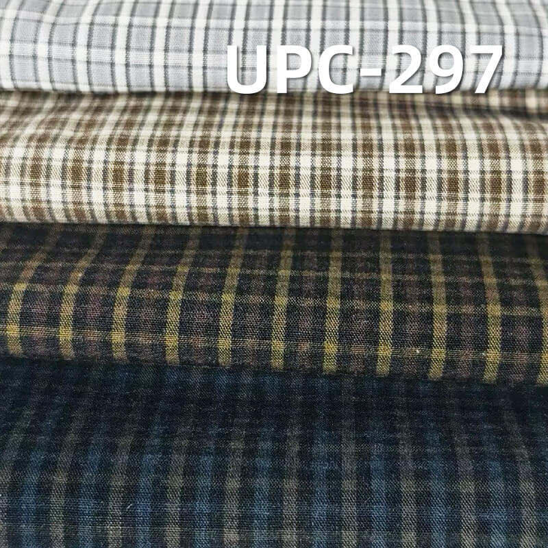 100% Cotton Yarn-Dyed Plaid Fabric | 135g/m²  Plain Weave Textile | Fabric for Shirts, Skirts & Trousers