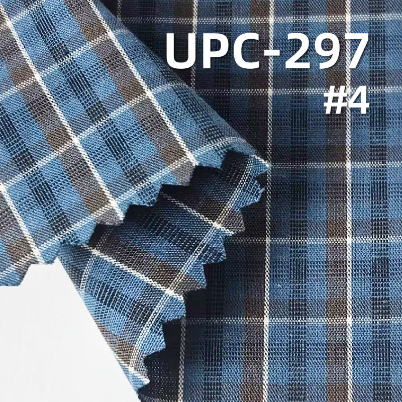 100% Cotton Yarn-Dyed Plaid Fabric | 135g/m²  Plain Weave Textile | Fabric for Shirts, Skirts & Trousers