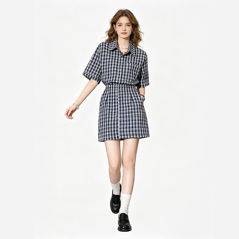 100% Cotton Yarn-Dyed Plaid & Striped Fabric | 88g/m² Lightweight  Plain Weave Textile | Fabric for Casual Shirts & Dresses