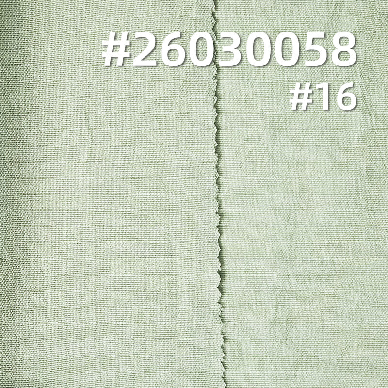 120g/m2 Polyester Cotton-Like Crinkle Plain Weave Fabric|Loungewear Shirt Dress & Pants Fabric
