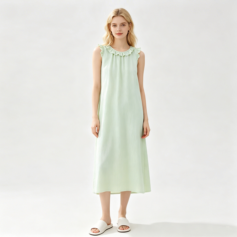 120g/m2 Polyester Cotton-Like Crinkle Plain Weave Fabric|Loungewear Shirt Dress & Pants Fabric