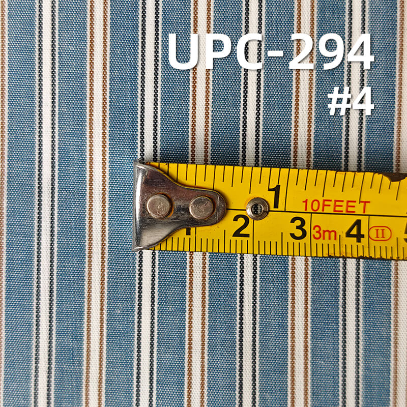 100% Cotton Yarn-Dyed Striped Fabric |117g/m² Plain Weave Textile | Fabric for Casual Shirts & Dresses