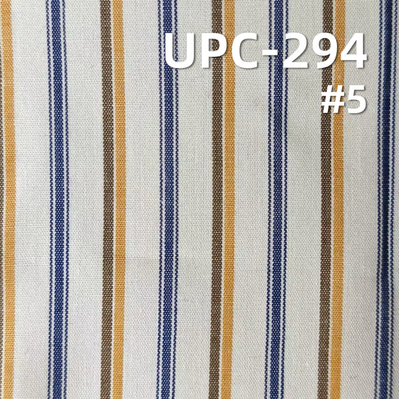 100% Cotton Yarn-Dyed Striped Fabric |117g/m² Plain Weave Textile | Fabric for Casual Shirts & Dresses