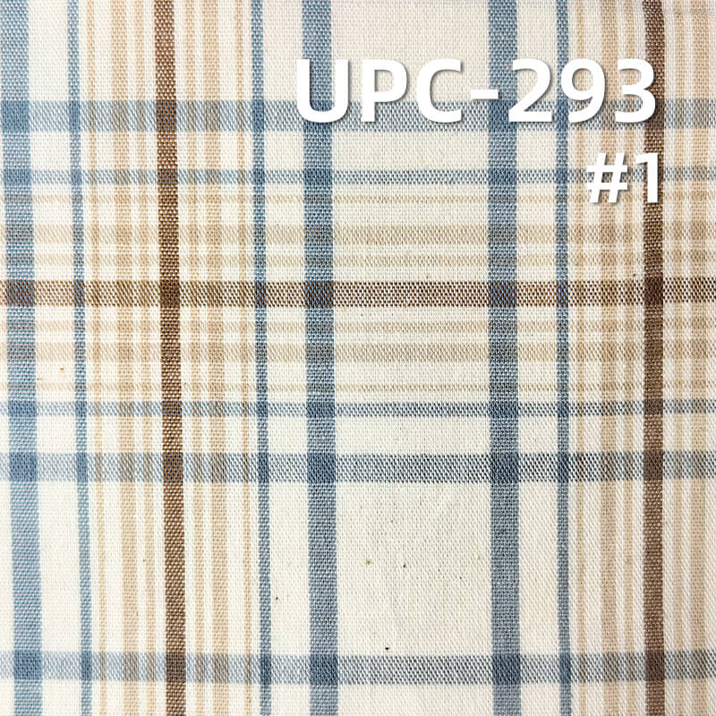 100% Cotton Yarn-Dyed Plaid Fabric | 110g/m²  Plain Weave Textile | Fabric for Shirts, Skirts & Trousers