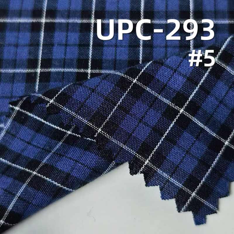 100% Cotton Yarn-Dyed Plaid Fabric | 110g/m²  Plain Weave Textile | Fabric for Shirts, Skirts & Trousers