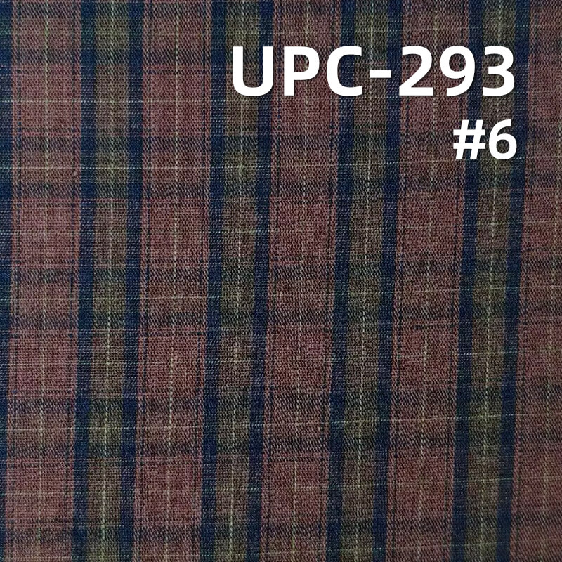 100% Cotton Yarn-Dyed Plaid Fabric | 110g/m²  Plain Weave Textile | Fabric for Shirts, Skirts & Trousers