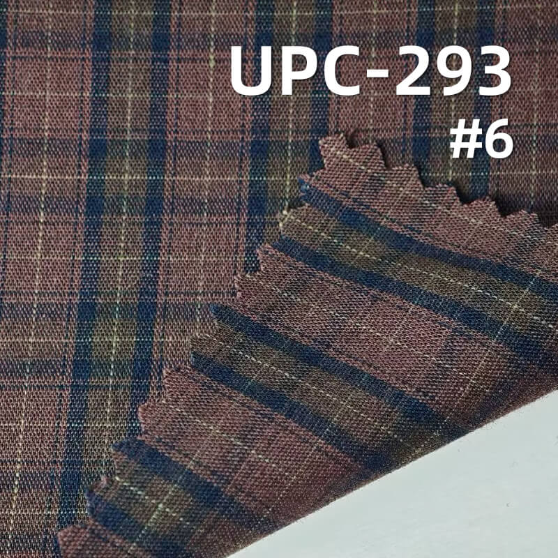 100% Cotton Yarn-Dyed Plaid Fabric | 110g/m²  Plain Weave Textile | Fabric for Shirts, Skirts & Trousers