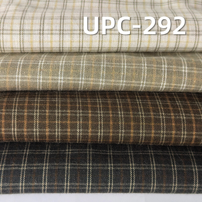 100% Cotton Yarn-Dyed Plaid & Striped Fabric | 115g/m² Plain Weave Textile | Fabric for Casual Shirts & Dresses