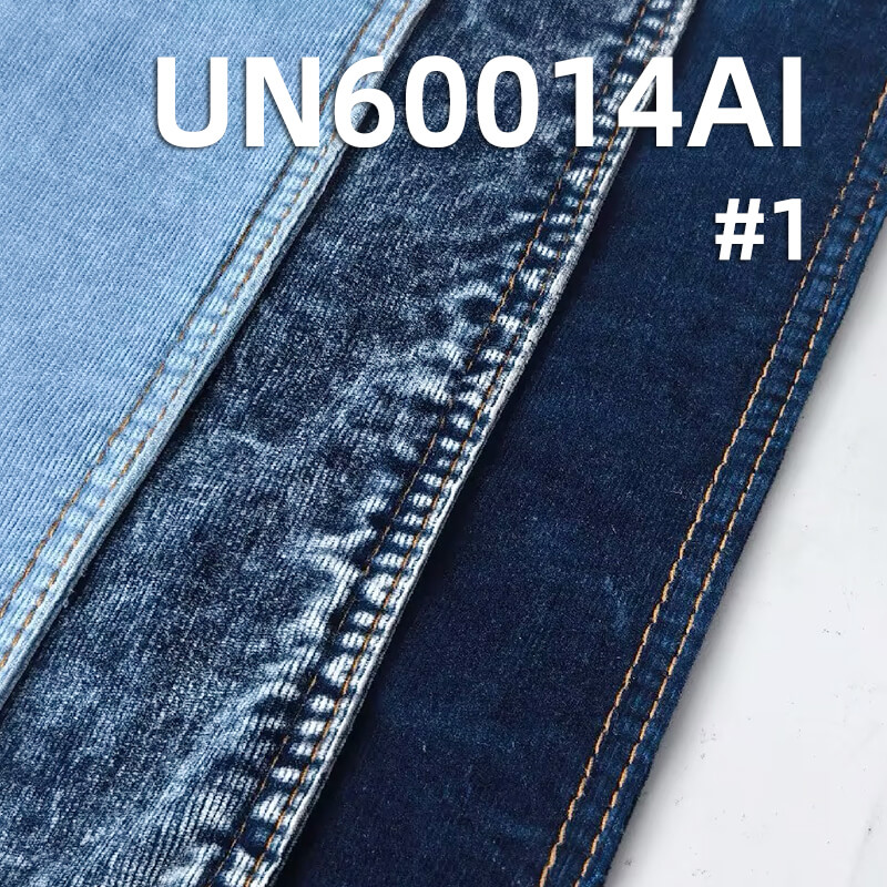 315g/m² Stretch Indigo Denim Corduroy | 21-Wale Elastic Textile | Fabric for Trousers, Skirts & Jackets
