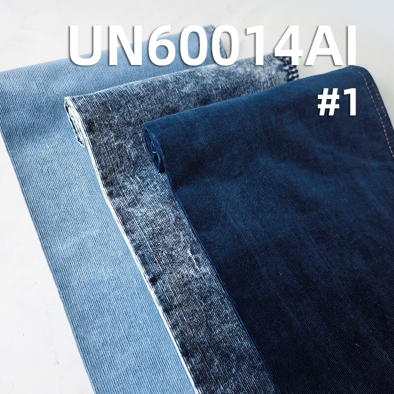 315g/m² Stretch Indigo Denim Corduroy | 21-Wale Elastic Textile | Fabric for Trousers, Skirts & Jackets