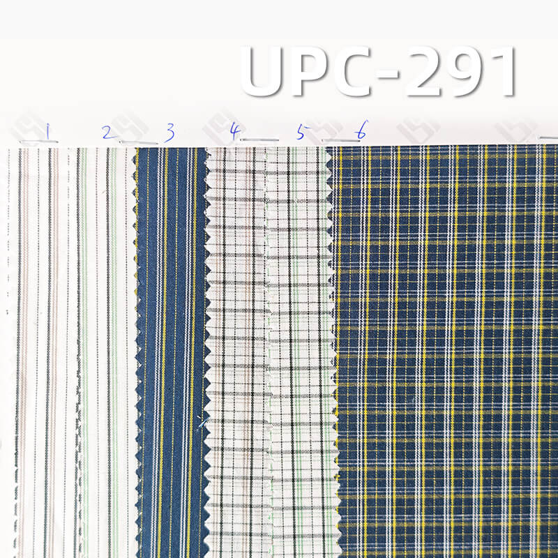 100% Cotton Yarn-Dyed Plaid & Striped Fabric |115g/m² Plain Woven Textile | Fabric for Casual Shirts & Dresses