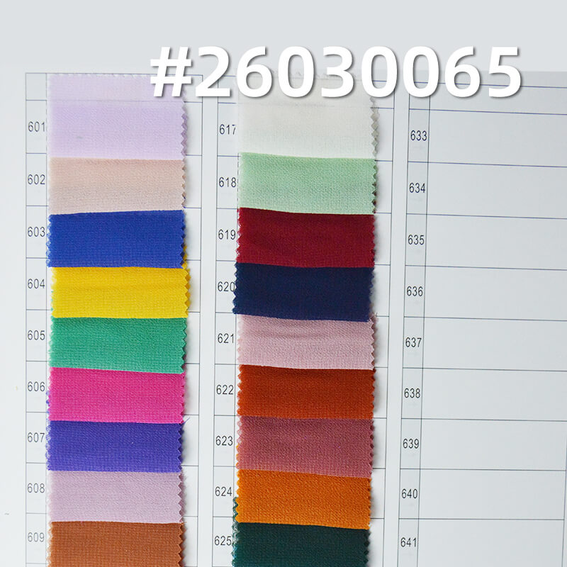 85g/m2 Polyester Plain Weave Dyed Fabric|Pearl Chiffon|Top & Skirt Fabric