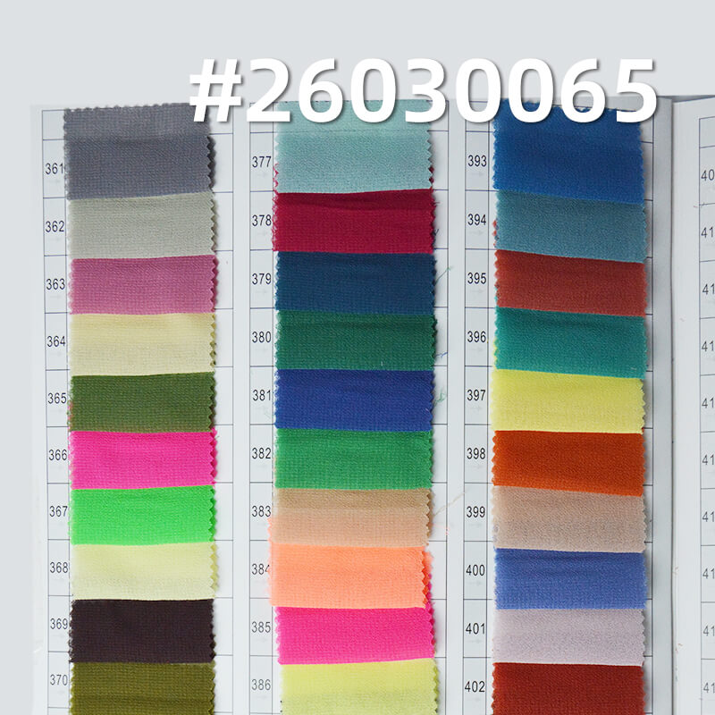 85g/m2 Polyester Plain Weave Dyed Fabric|Pearl Chiffon|Top & Skirt Fabric