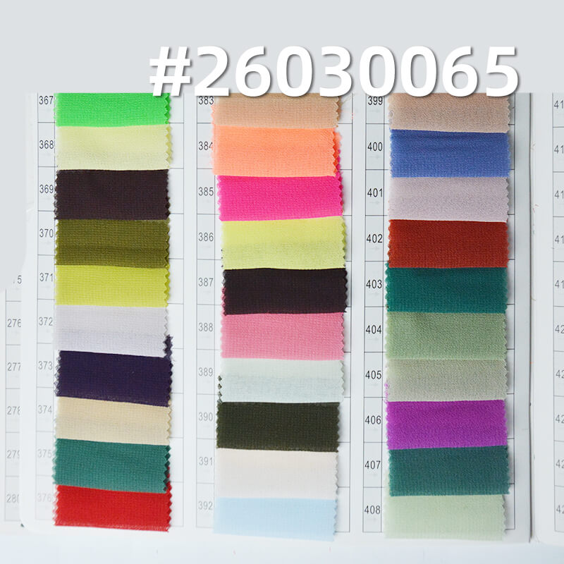 85g/m2 Polyester Plain Weave Dyed Fabric|Pearl Chiffon|Top & Skirt Fabric