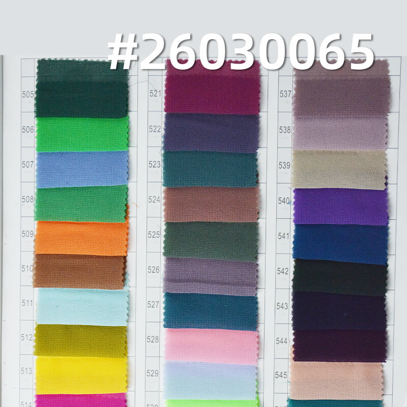 85g/m2 Polyester Plain Weave Dyed Fabric|Pearl Chiffon|Top & Skirt Fabric
