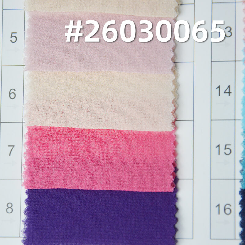 85g/m2 Polyester Plain Weave Dyed Fabric|Pearl Chiffon|Top & Skirt Fabric
