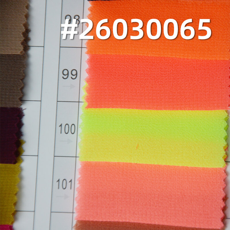 85g/m2 Polyester Plain Weave Dyed Fabric|Pearl Chiffon|Top & Skirt Fabric