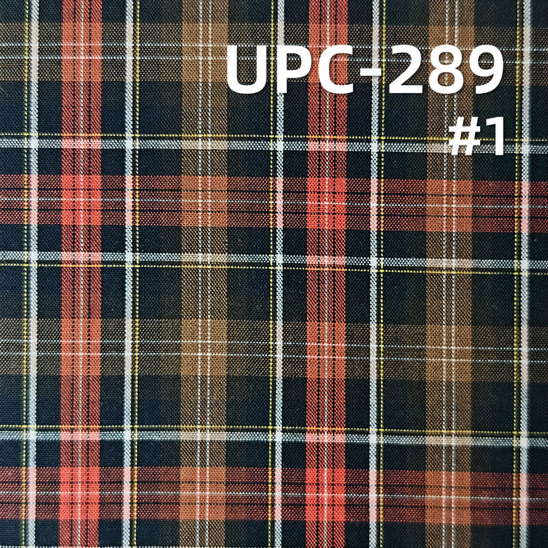100% Cotton Yarn-Dyed Plaid Fabric |120g/m² Plain Woven Textile | Fabric for Shirts, Skirts & Trousers