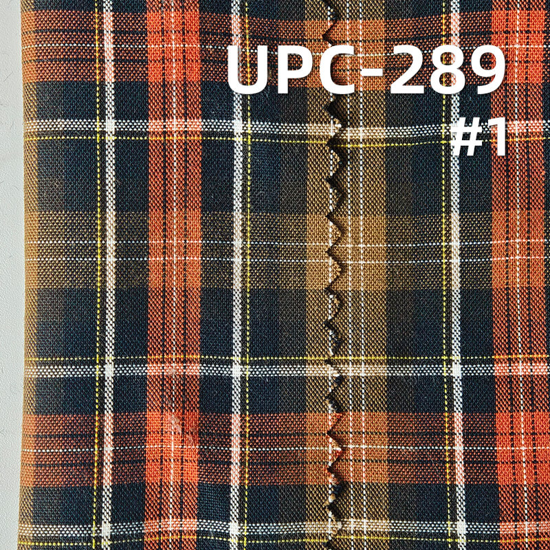 100% Cotton Yarn-Dyed Plaid Fabric |120g/m² Plain Woven Textile | Fabric for Shirts, Skirts & Trousers