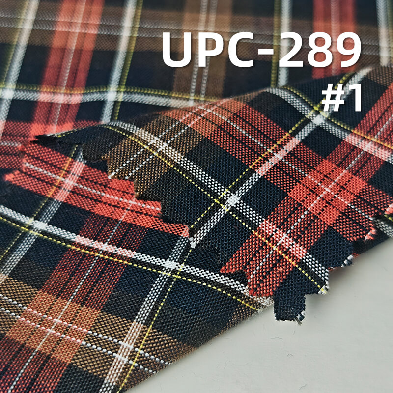 100% Cotton Yarn-Dyed Plaid Fabric |120g/m² Plain Woven Textile | Fabric for Shirts, Skirts & Trousers
