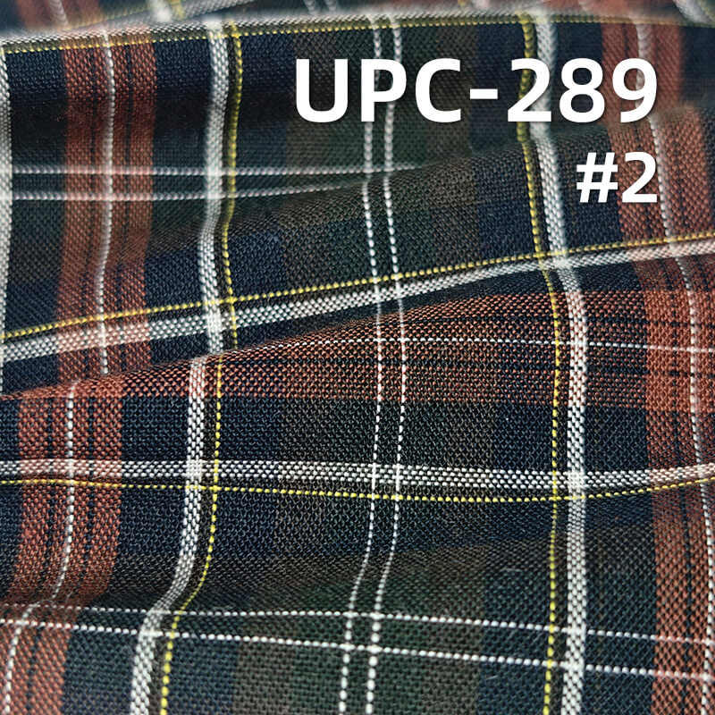 100% Cotton Yarn-Dyed Plaid Fabric |120g/m² Plain Woven Textile | Fabric for Shirts, Skirts & Trousers