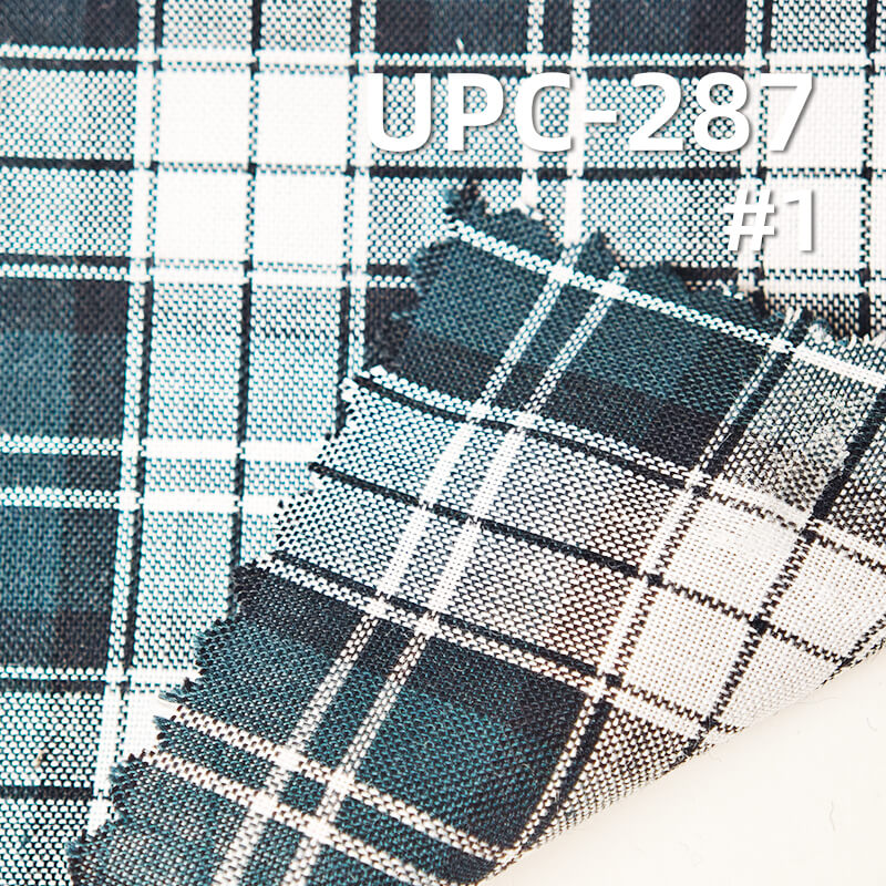 100% Cotton Yarn-Dyed Plaid Fabric | 108g/m² Lightweight  Plain Woven Textile | Fabric for Shirts, Skirts & Trousers