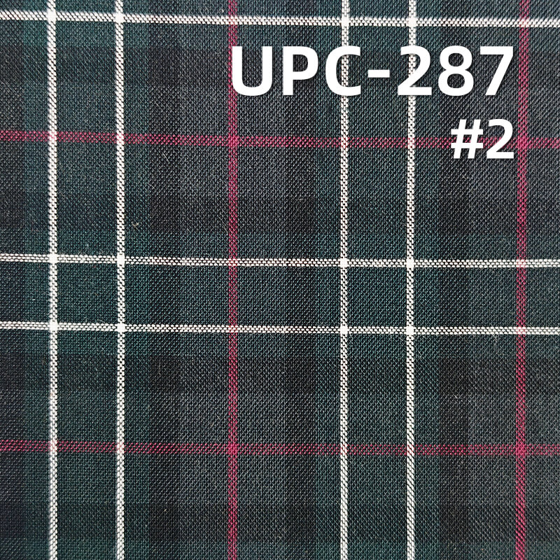 100% Cotton Yarn-Dyed Plaid Fabric | 108g/m² Lightweight  Plain Woven Textile | Fabric for Shirts, Skirts & Trousers