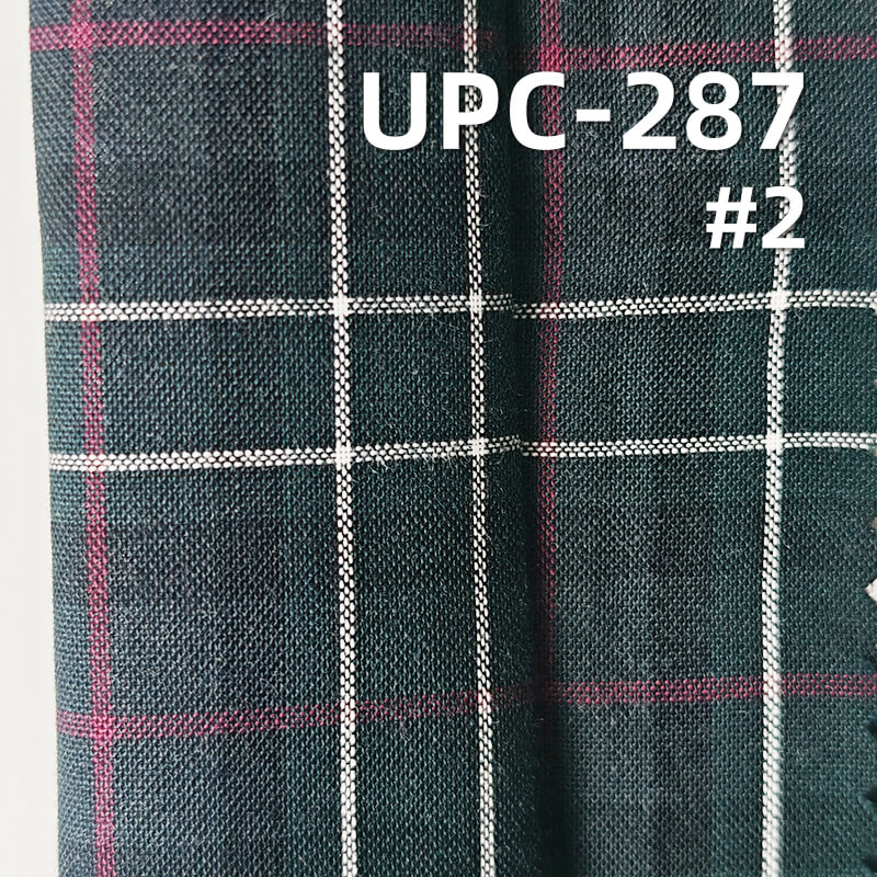 100% Cotton Yarn-Dyed Plaid Fabric | 108g/m² Lightweight  Plain Woven Textile | Fabric for Shirts, Skirts & Trousers